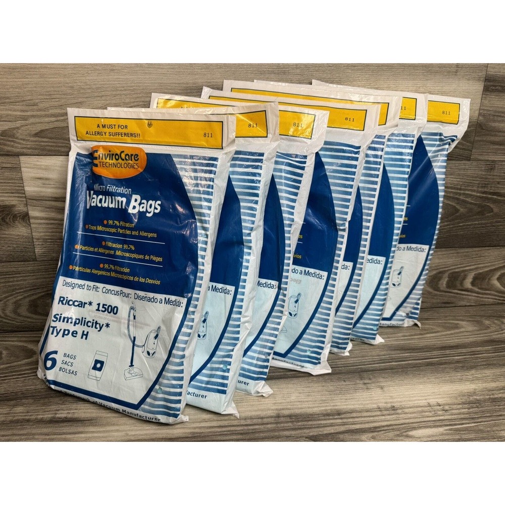 42 Vacuum Bags for Riccar 1500 & Simplicity Type H 7 New Packages